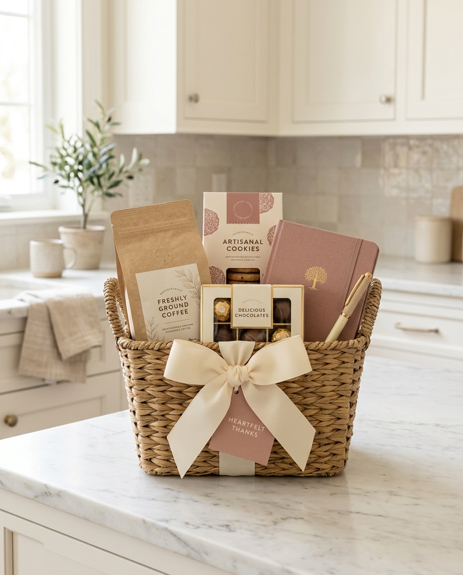 Desk-Side Thanks — gift basket by Thoughtfully Yours by Sue